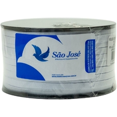 Elástico de Costura em Algodão Chato 6mm x 100m Branco