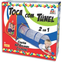 Toca Túnel 2 em 1 com 60 Bolinhas - Braskit - comprar online