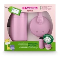 Garrafa Térmica Rosca 250ml+Dosador Leite Rosa - Sanremo na internet