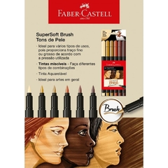 Caneta Hidrográfica Brush 6 tons de Pele 6un - Faber-Castell na internet