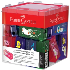 Apontador c/Depósito Pets Sortidos 25un Faber-Castell