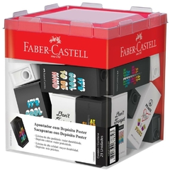 Apontador c/Depósito Decorado Sortidos 25unid Faber-Castell