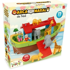 Brinquedo Educativo Barco Arca de Noé com Bonecos - Maral - Riscom - Comércio Online