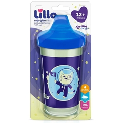 Copo Treinamento Glow Max Antivazamento 320ml Azul - Lillo - Riscom - Comércio Online