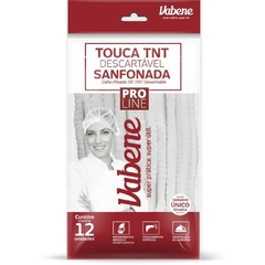 Touca Descartável Sanfonada 20cm TNT Branca 12un - Vabene