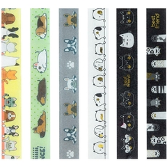 Fita Adesiva Decorada Washi Tape 15x3 Pets 6 Modelos - BRW na internet