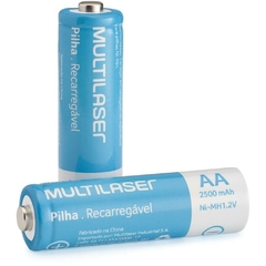 Pilha Recarregável Pequena AA 2500 mAH com 4 - Multi na internet