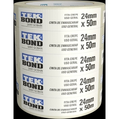 Fita Crepe Branca 24mmx50m 05 unid - Tekbond