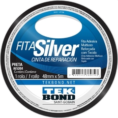 Fita de Alta Resistência Silver Preta 48mmx5m - Tekbond