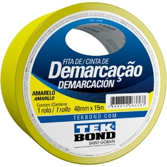 Fita Demarcação de Solo Pvc Amarela 48mmx15m - Tekbond