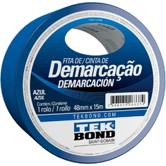 Fita Demarcação de Solo Pvc Azul 48mmx15m - Tekbond