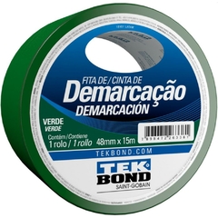 Fita Demarcação de Solo Pvc Verde 48mmx15m - Tekbond