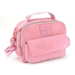 Bolsa Feminina Up4you Crinkle Mão e Ombro Rosa - Luxcel - Riscom - Comércio Online