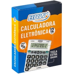 Calculadora de Mesa 12 dígitos 20,5x15,9x4,4cm Prata - Brw - Riscom - Comércio Online