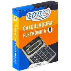 Calculadora de Mesa 8 dígitos 12,5x9,7x3,1cm Prata - Brw - Riscom - Comércio Online