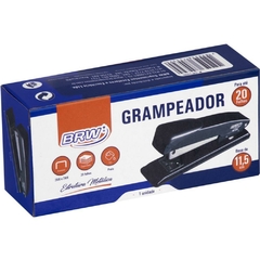 Grampeador Metal para 20 fls. 26/6 11,5 cm Preto - Brw na internet