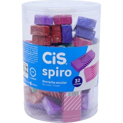 Borracha Decorada Cis Spiro Retangular Cores 32unid - Sertic na internet