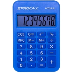 Calculadora de Bolso 8 Dígitos Azul - Procalc