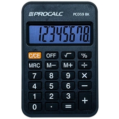 Calculadora de Bolso 8 Dígitos Preta - Procalc