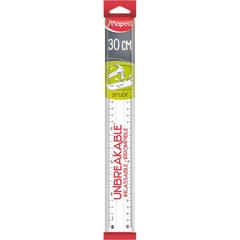 Régua Poliestireno Study Unbreakable 30cm Cristal - Maped