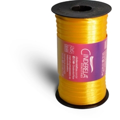 Fita de Cetim 7 mm x 100 m Amarelo Ouro - Cinderela