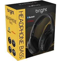 Fone de Ouvido Bluetooth Headphone Bass Preto - Bright - comprar online