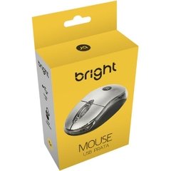 Mouse Óptico Usb 800 dpi Cabo 1,1m Prata - Bright - Riscom - Comércio Online