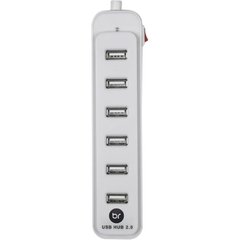 Hub USB 2.0 7 Portas Branco - Bright