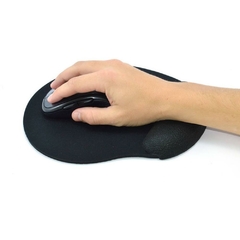 Mouse Pad Neoprene Ergon. Full Black - Reliza - Riscom - Comércio Online