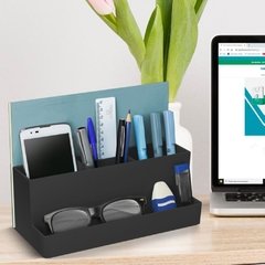 Organizador de Mesa Multiuso Escritório Maquiagens Preto - comprar online