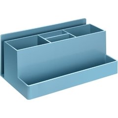 Organizador de Mesa Multiuso Escritório Maquiagens Azul