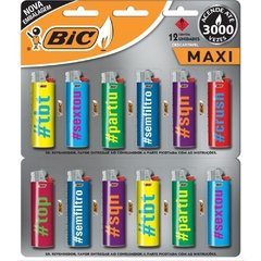 Isqueiro Descartavel Bic Maxi Basics Cartela c/12un - Bic