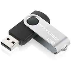 Pen Drive USB Twist 128 GB Preto - Multilaser