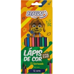 Lápis de Cor Sextavado Eco 12 cores 06unid - Brw