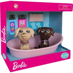 Boneca Barbie Pet Mini Hora do Banho - Pupee Brinquedos - Riscom - Comércio Online