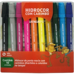 Caneta Hidrográfica Hidrocor 10 cores c/Carimbo - Leonora - comprar online