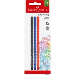 Caneta c/Ponta Porosa Fine Pen Pop 3 Cores - Faber-Castell