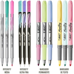 Marcadores Kit Escolar Pastel com 12 Itens - Bic