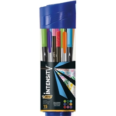 Caneta com Ponta Porosa Intensity com 15 unidades - Bic - comprar online