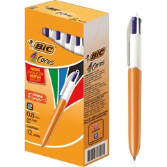 Caneta Esferográfica Bic 4 Cores Fine 12 unid - Bic