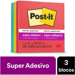 Bloco Post-It Super Adesivo 76x76mm 270 fls - 3M na internet