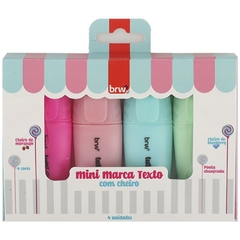 Caneta Marca Texto Mini com Cheiro 4 cores - BRW