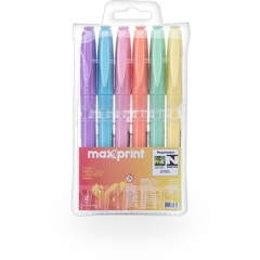 Caneta Marca Texto Lumis Pastel 6 Cores - Maxprint