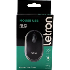 Mouse Óptico USB Letron 800 dpi L-Black - Leonora na internet