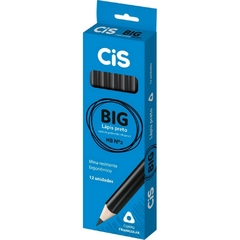 Lápis Preto Jumbo Cis Hb N.2 Preto Plastic Big 12un - Sertic na internet