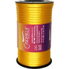 Fita de Cetim 04 mm 100 m Amarelo Ouro - Cinderela