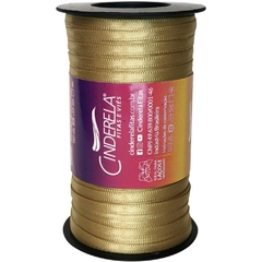 Fita de Cetim 04 mm 100 m Dourado - Cinderela