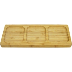 Petisqueira Bambu 3 Divisões 26x10 cm - Yins Home - comprar online