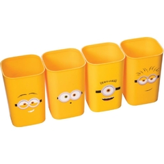 Acessório para Mesa Minions Porta Lápis 4 peças - Plasutil