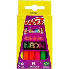 Giz de Cera Gizão 06 Cores Neon 12 estojos - Radex